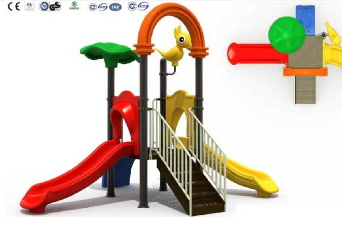 Super Colorful Slide-Set Jungle Gym.