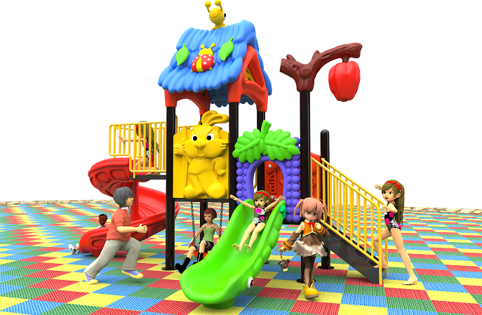Colorful House-Themed Jungle Gym.