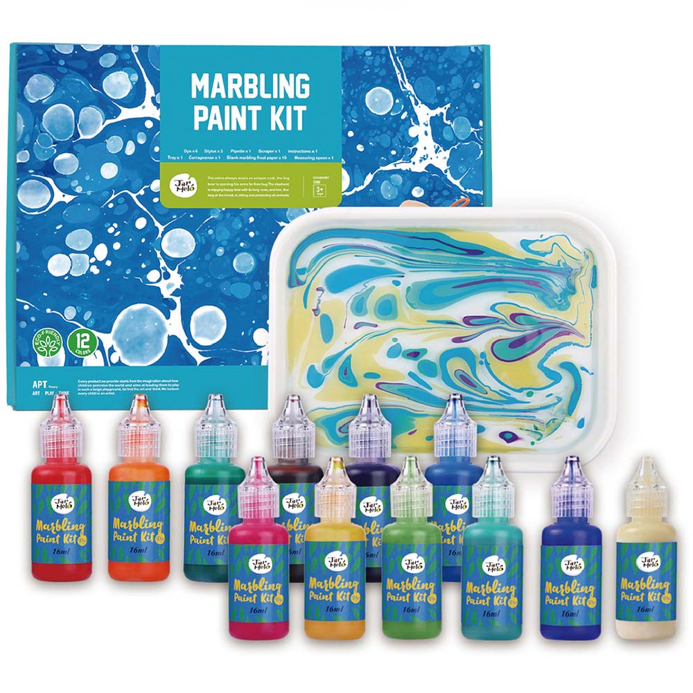 Jar MelΓ³ β Marbling Paint Kit β 12 Colours