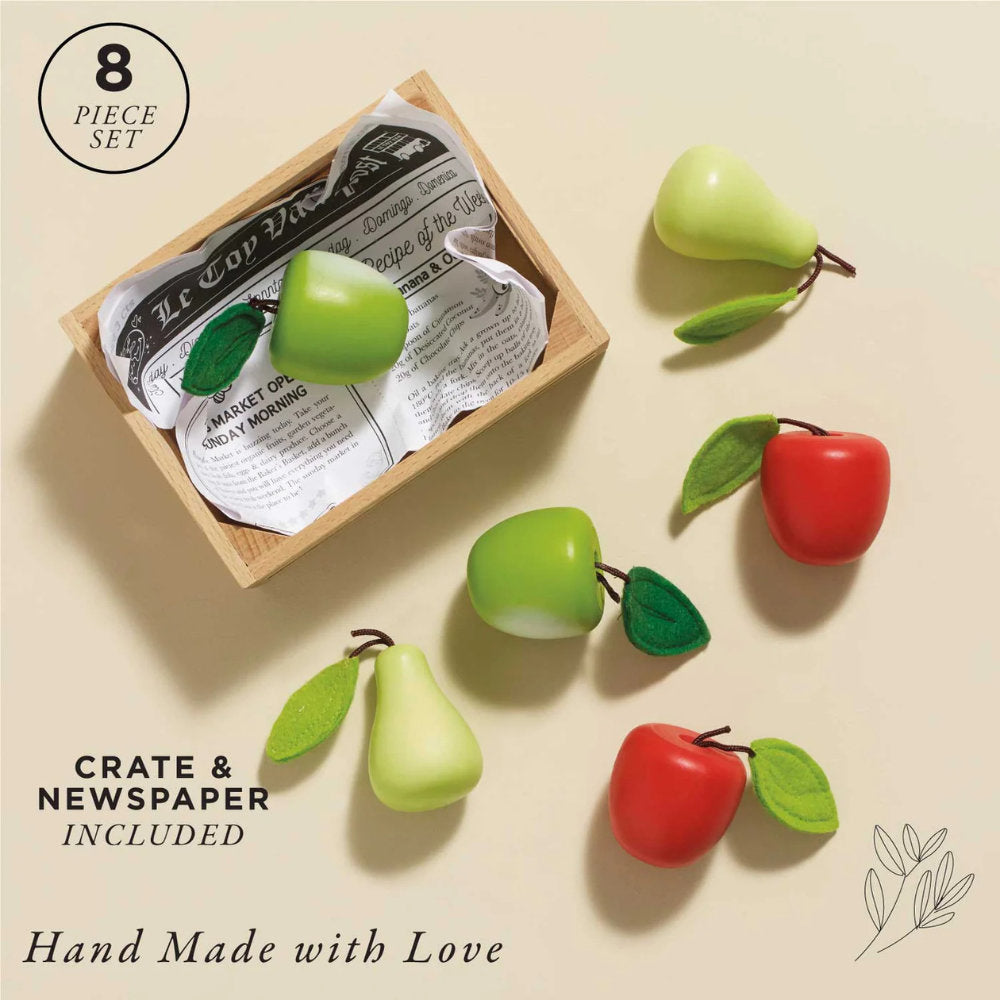 Wooden Orchard Fruits Food Crate – 8pcs