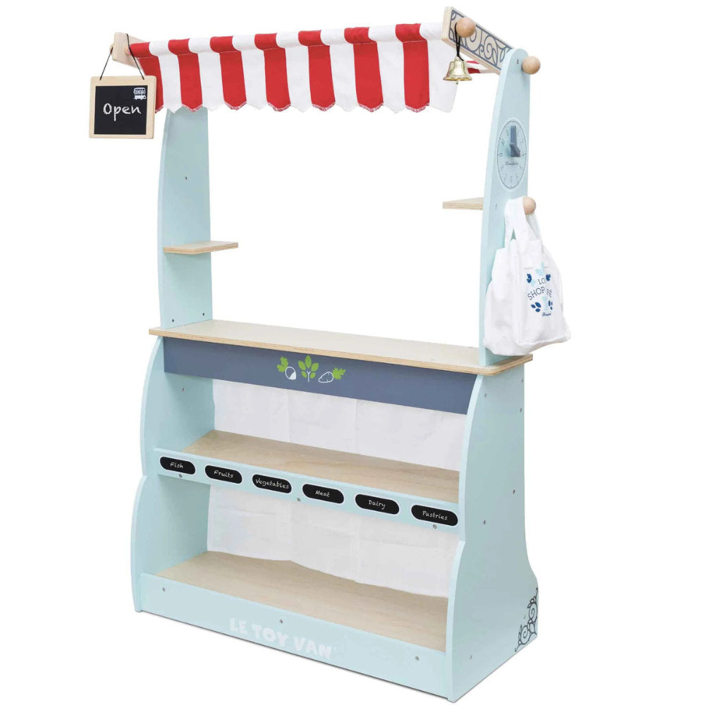Pretend Play – Wooden Shop & Cafe Market Stand