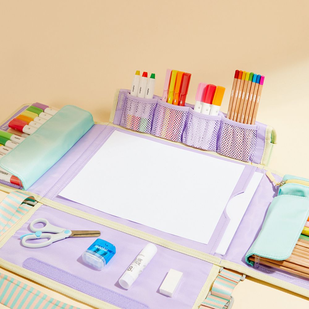 Mideer β Kids Drawing Art Set with Carry-on Bag β Pink β 75pcs