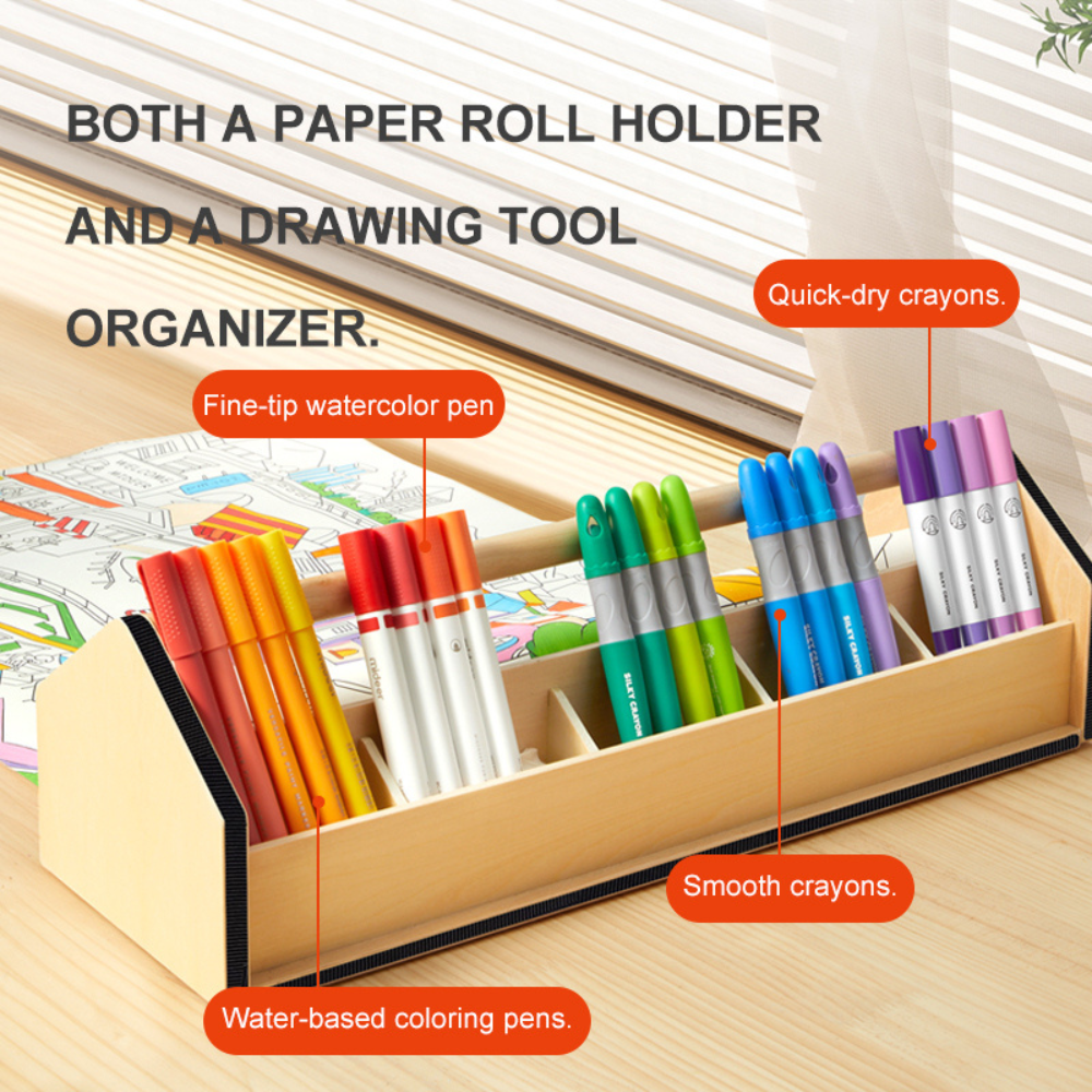 Mideer β Paper Roll Holder with Built-in Stationery Organiser