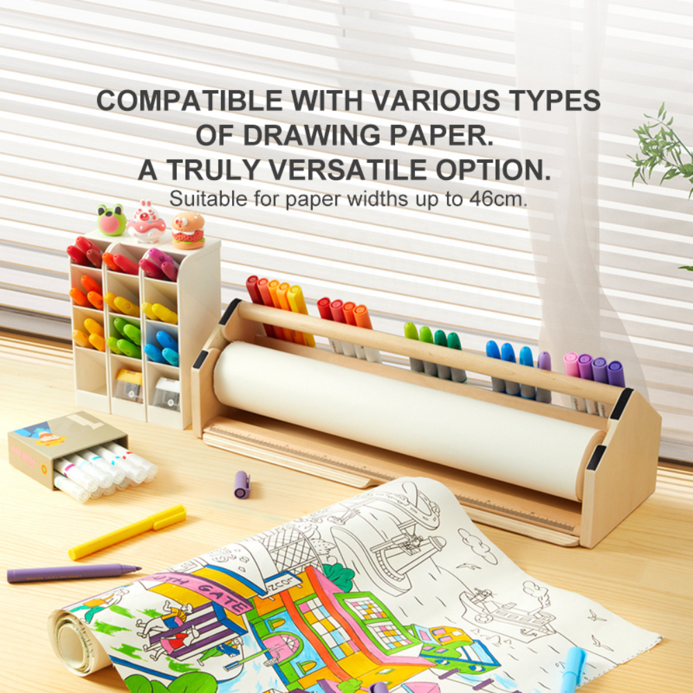 Mideer β Paper Roll Holder with Built-in Stationery Organiser