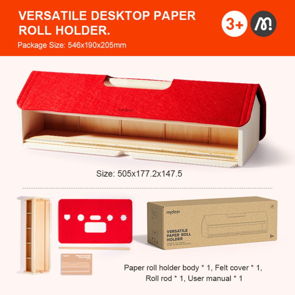 Mideer β Paper Roll Holder with Built-in Stationery Organiser