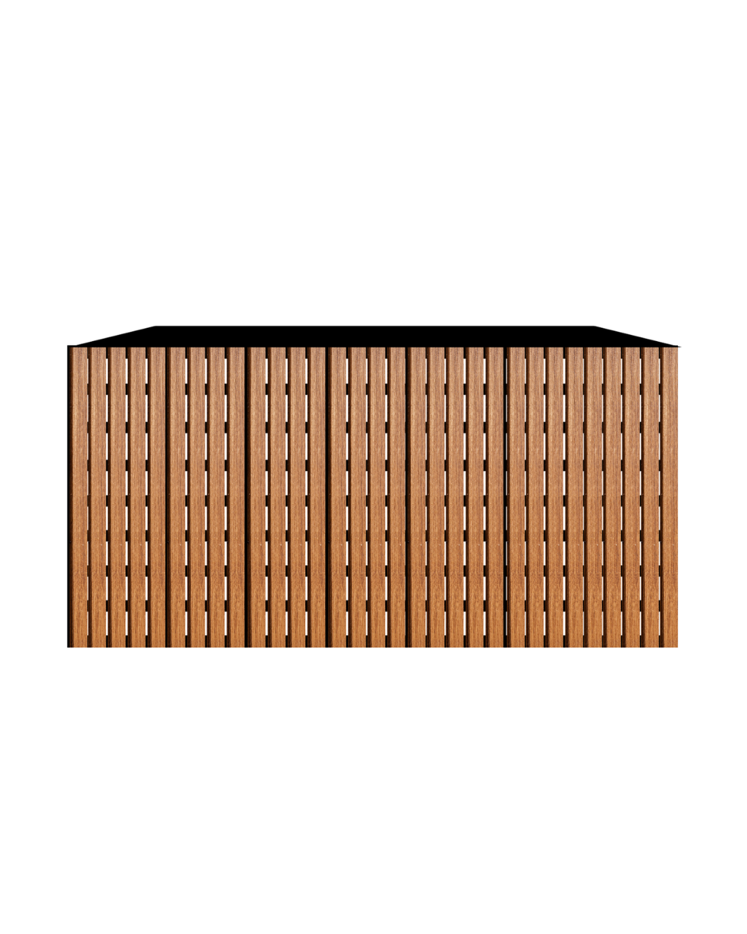 OUTDOOR WOOD AND METAL RECEPTION DESK