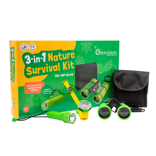 Nature Survival Kit – Binocular with Lanyard & Compass
