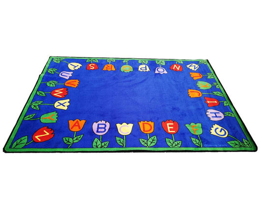 Learning Classroom Carpets – Tulips Alphabet Garden – Rectangle – 257 x 178 cm