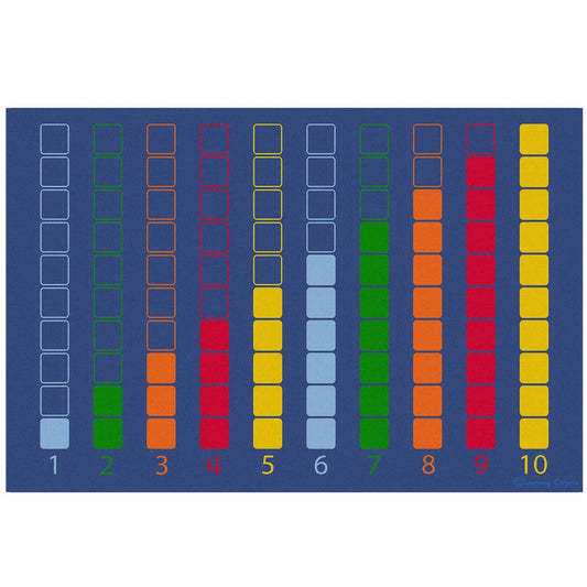 Learning Carpets – Counting Colour Grid – Rectangle – 274 x 183 cm