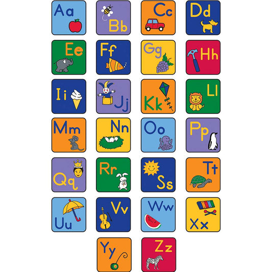 Learning Classroom Carpets – Alphabet – Seating Squares – 36 x 36 cm 26pcs