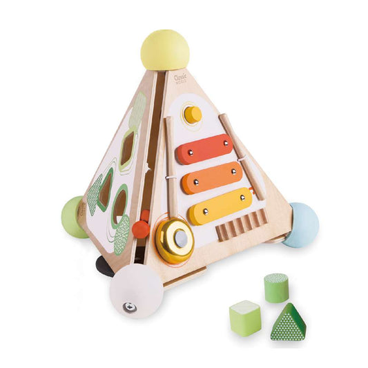 Pyramid Activity Box – Four Sided Multi-Activity Busy Board