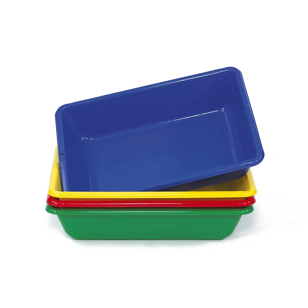 Sand & Water Sensory Trays – 4 Pieces (Blue, Red, Green, Yellow)