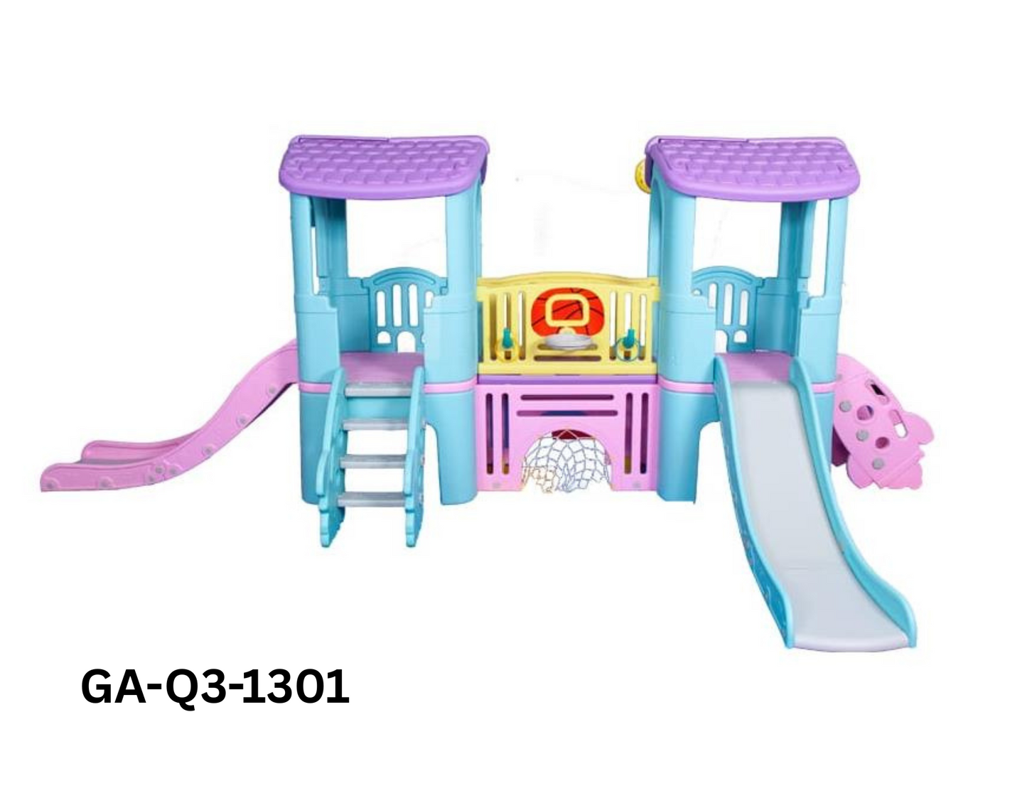 Pastel dbl slide Toddler Playhouse.