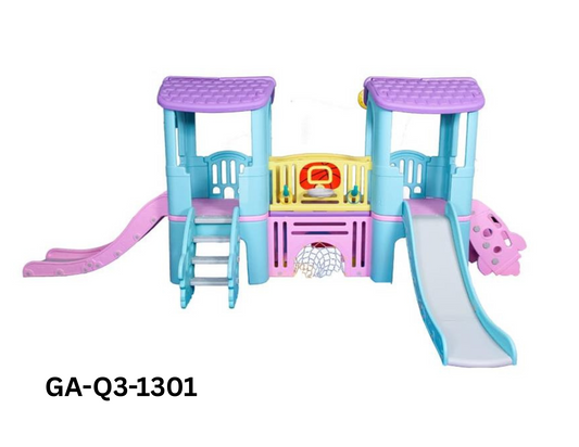 Pastel dbl slide Toddler Playhouse.
