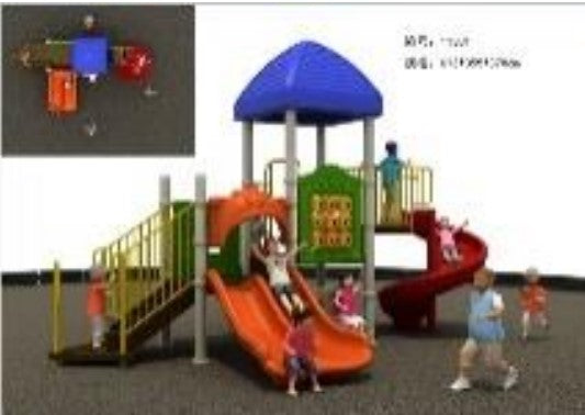 TANDUM & SPIRAL SLIDE JUNGLE GYM
