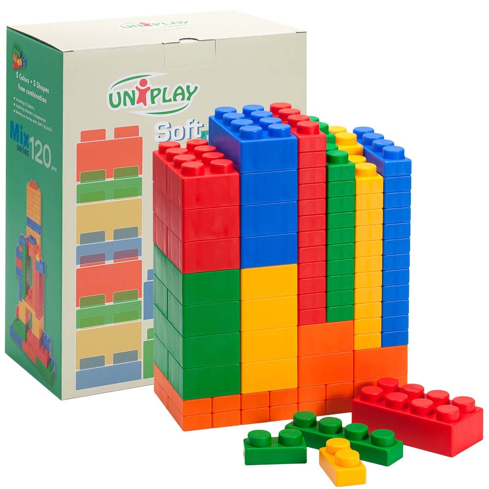 Jumbo Soft Blocks – Mixed – 120pcs – Retail Box