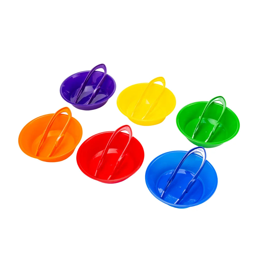 Colour Sorting Bowls & Tweezers Set – 12pcs