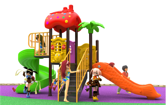 FISH SLIDE JUNGLE GYM.