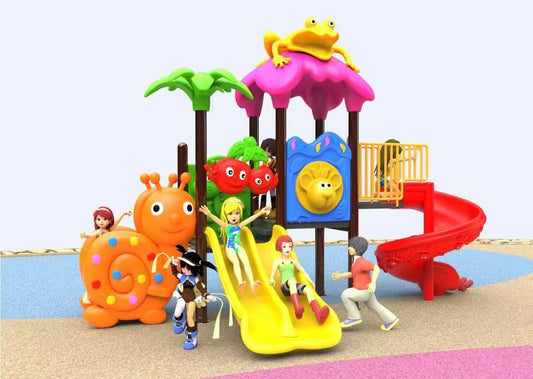 In the garden Jungle Gym.