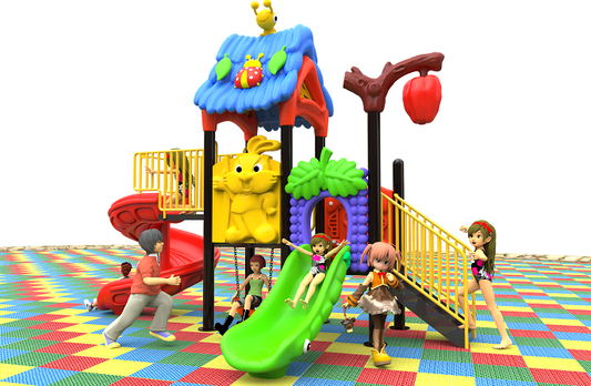 Colorful House-Themed Jungle Gym.