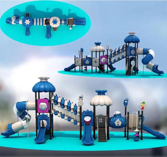 Blue and Grey Giant Jungle Gym.