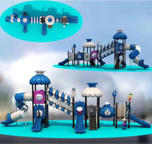 Blue and Grey Giant Jungle Gym.