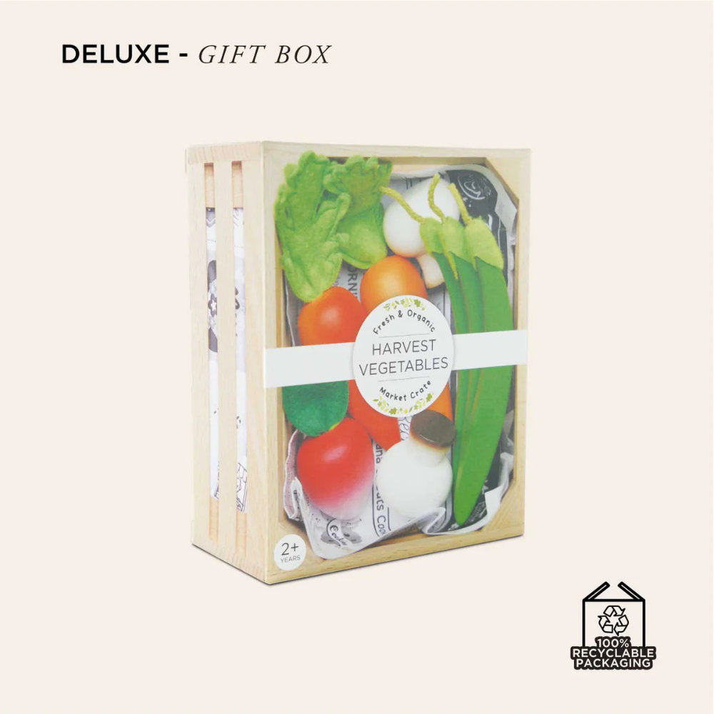 Wooden Harvest Vegetables Food Crate – 10pcs