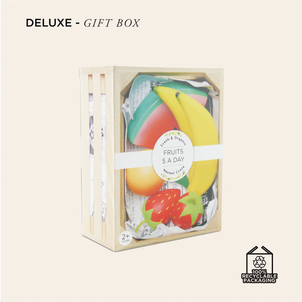 Wooden Smoothie Fruit Food Crate – 7pcs