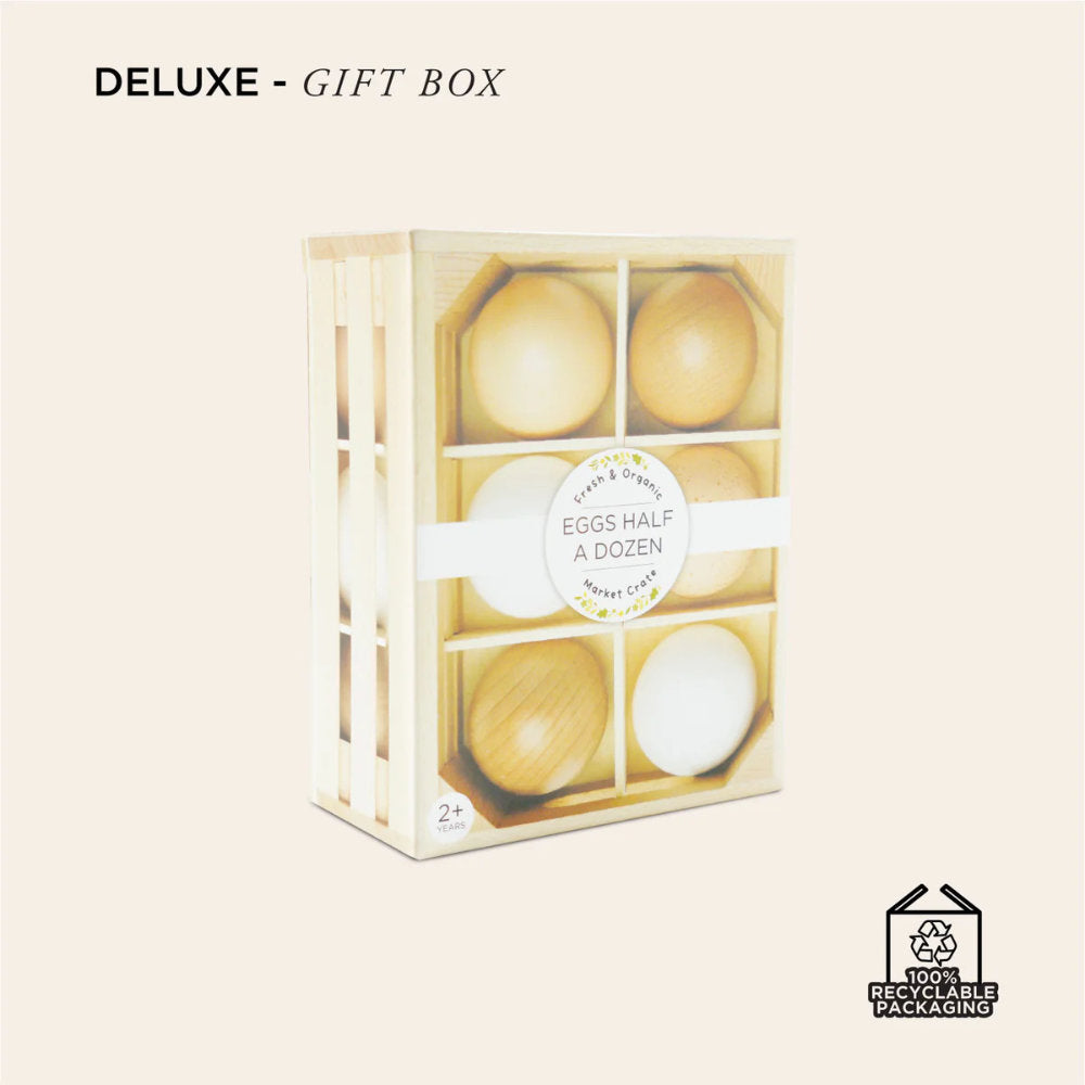 Wooden Farm Eggs Food Crate – 7 Pcs