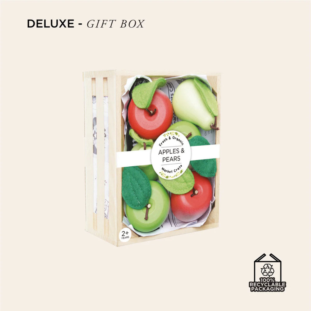Wooden Orchard Fruits Food Crate – 8pcs