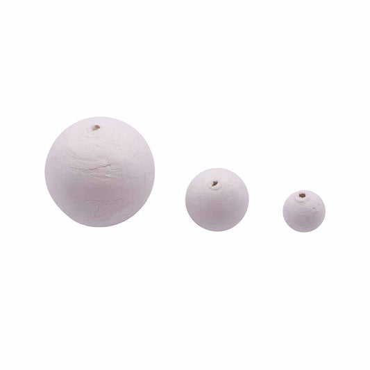 White Paper Spheres (Assorted Sizes): 50 Pieces