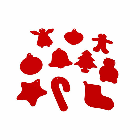 Christmas Shapes Scratch Art Sheets: 50 Pieces