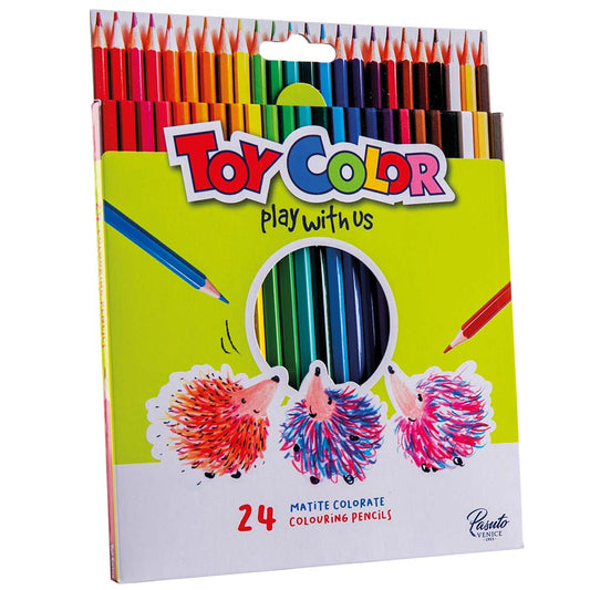 Junior Hexagonal Coloured Pencils – 24 Pack with 3mm Lead
