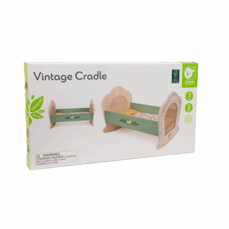 Vintage Wooden Doll Cradle