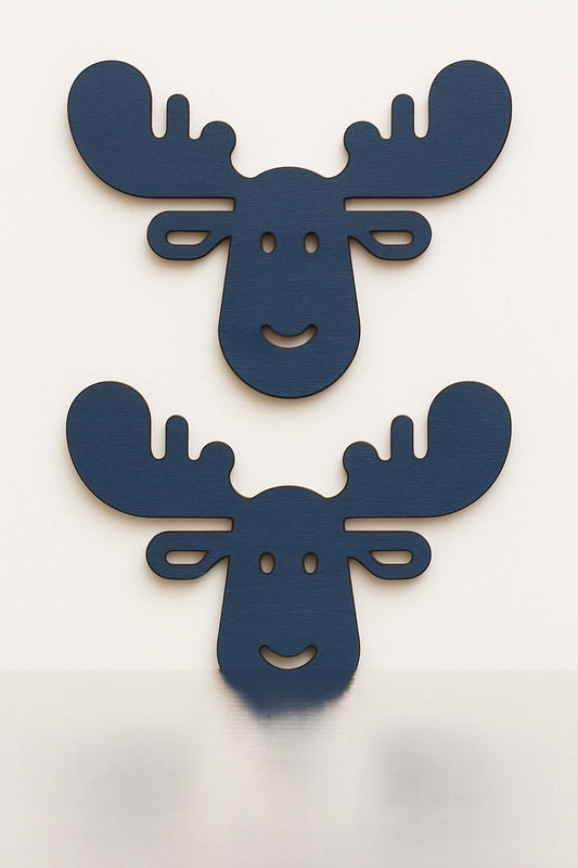Large Little Moose Wall Art 3D Set of 2.
