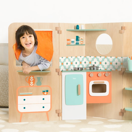 Classic World – Pretend & Play Foldable Play House w Chalkboard & Accessories